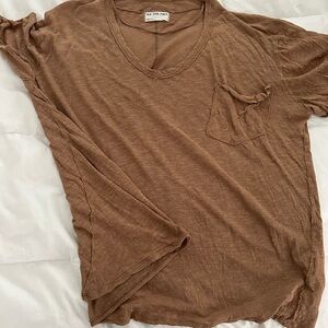 We The Free Tan Short Sleeve Top